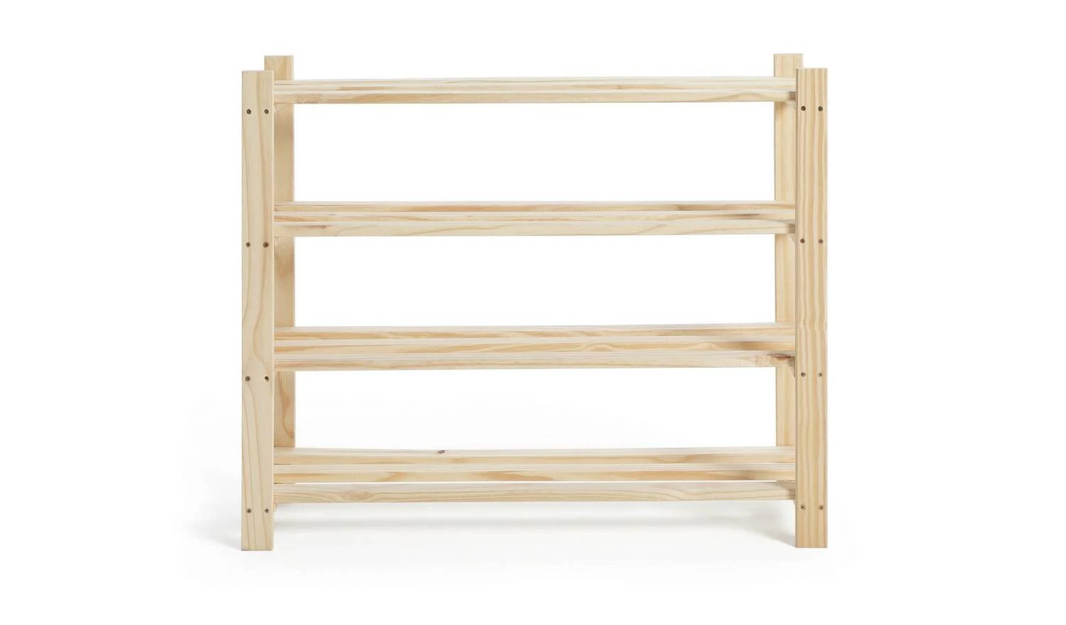 Karee 4 Shelf Shoe Storage Rack Pine Functional Home Organization - Image 3