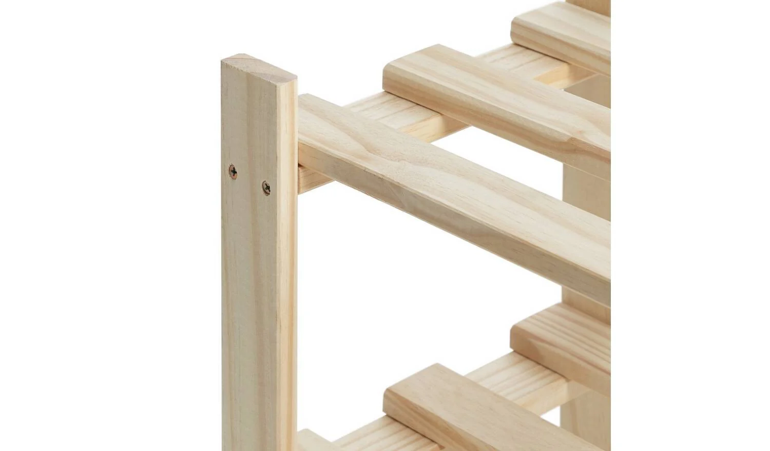 Karee 4 Shelf Shoe Storage Rack Pine Functional Home Organization - Image 5