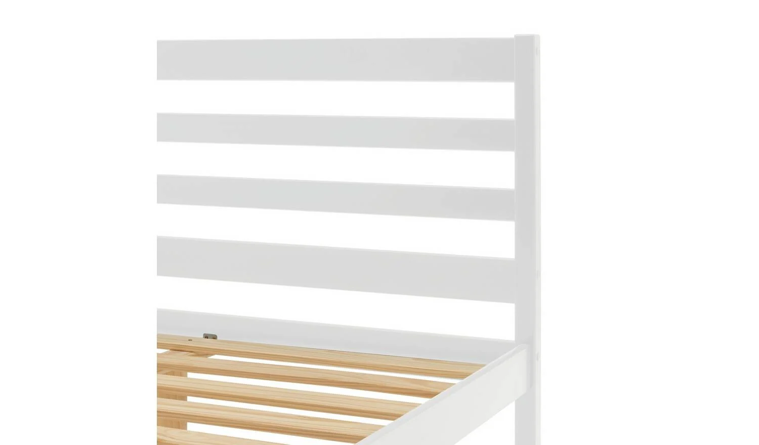 Kaycie Double Wooden Bed Frame White Modern Scandinavian Bedroom - Image 6