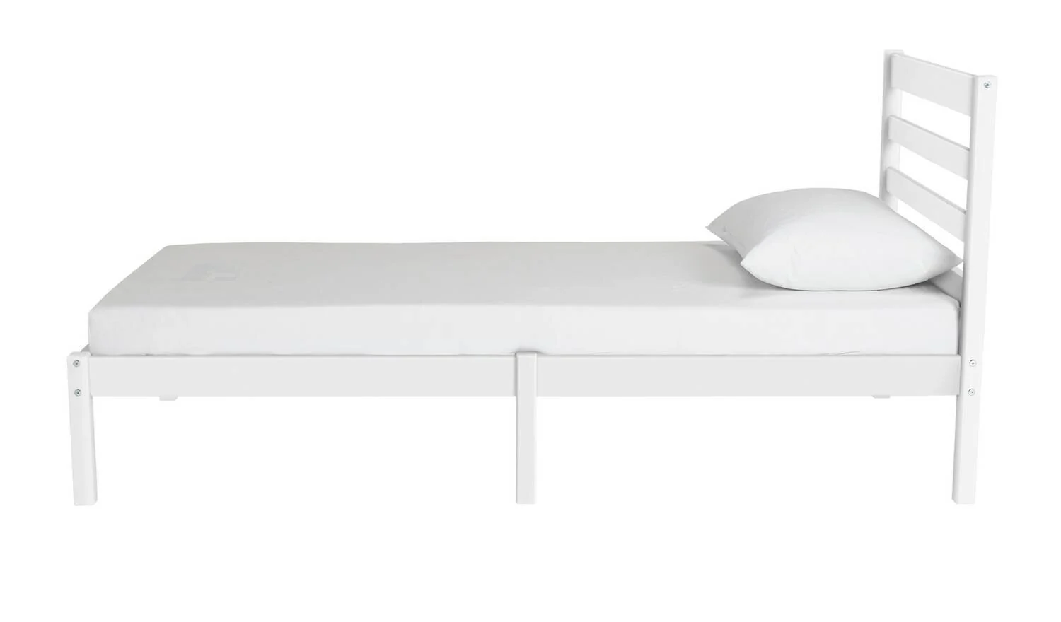 Kaycie Single Bed Frame White Kids Childrens Bedroom Furniture Modern - Image 3
