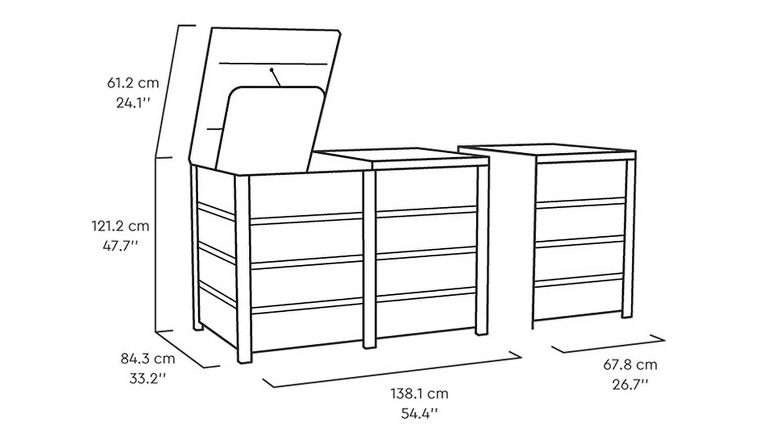 Keter Hideaway Extension Kit For Outdoor Storage Shed Organiser - Image 7