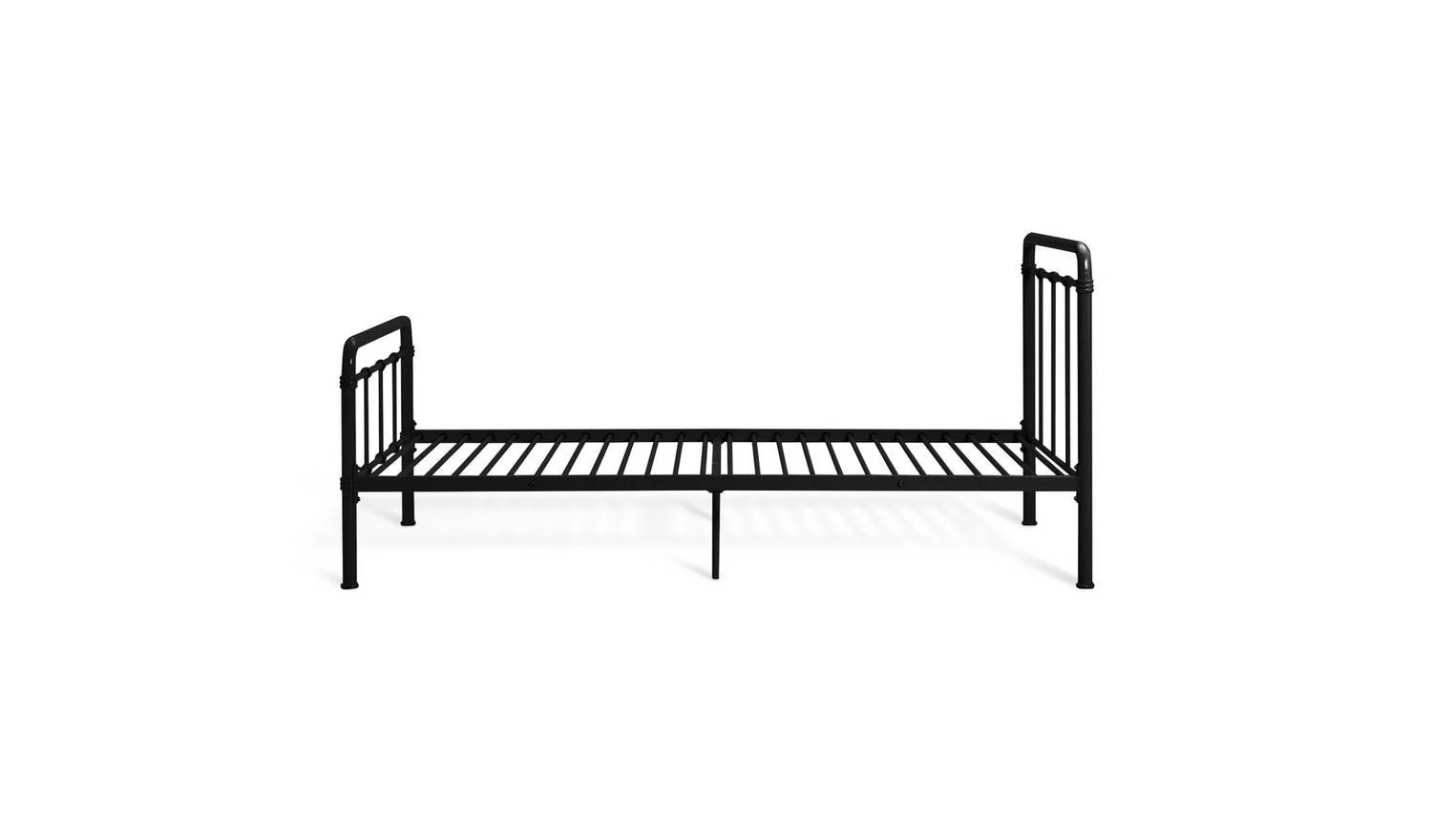Kids Agnes Single Metal Bed Frame Black Childrens Bedroom Furniture - Image 3