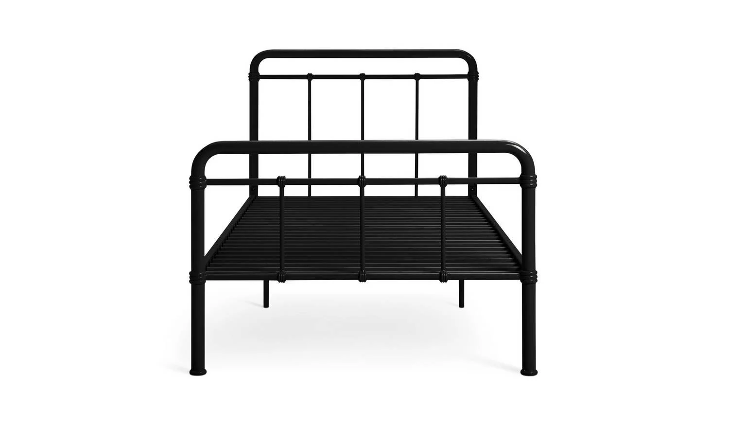 Kids Agnes Single Metal Bed Frame Black Childrens Bedroom Furniture - Image 4