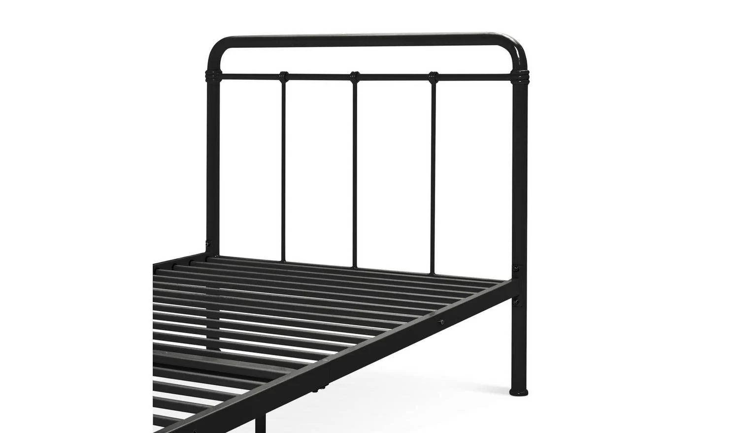 Kids Agnes Single Metal Bed Frame Black Childrens Bedroom Furniture - Image 6