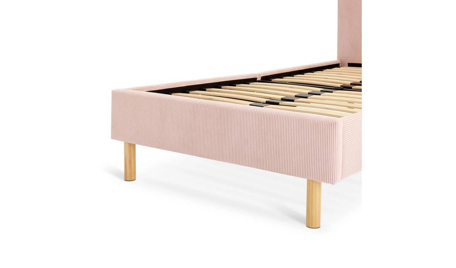 Kids Arden Single Upholstered Bed Frame Pink Childrens Bedroom Furniture - Image 5