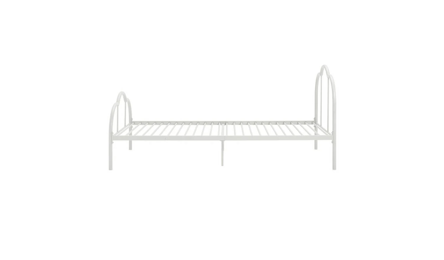 Kids Cora Scalloped Metal Single Bed Frame White Childrens Bedroom Furniture - Image 3