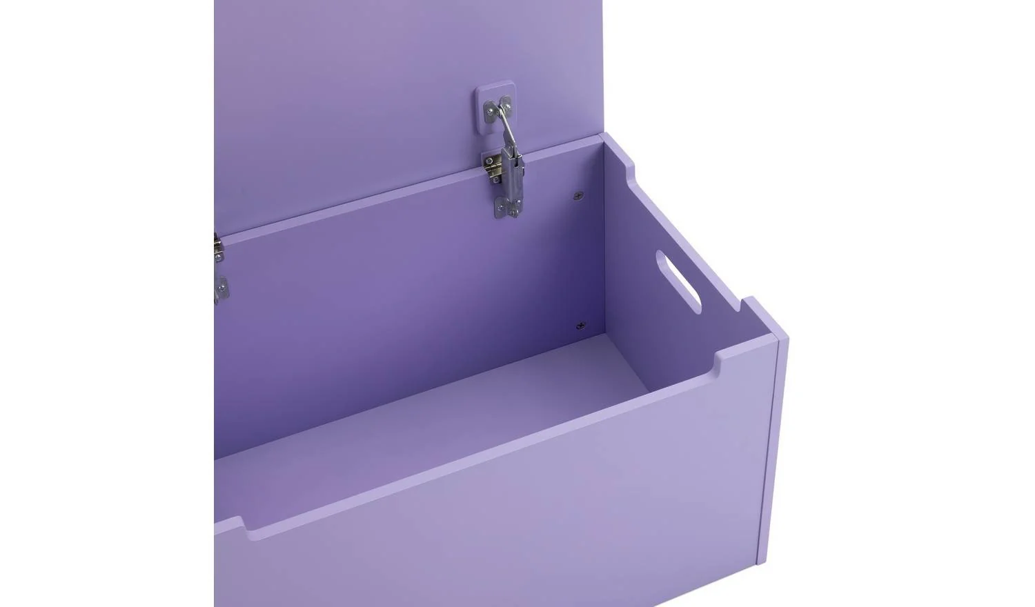 Kids Joni Toy Box Lilac Childrens Bedroom Storage Organiser With Lid - Image 5