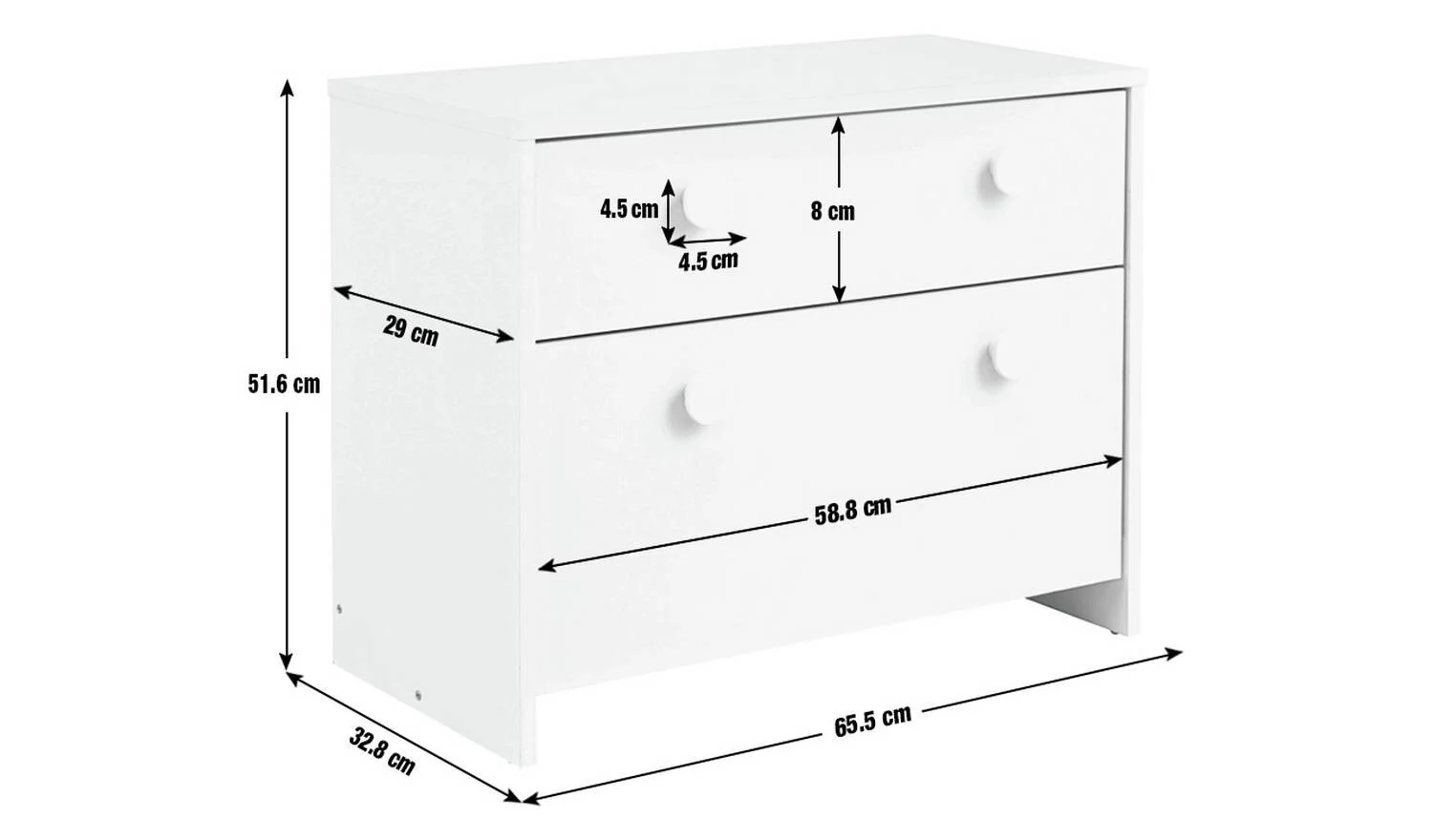 Kids Juno 2 Chest of Drawers White Functional and Stylish Storage - Image 9