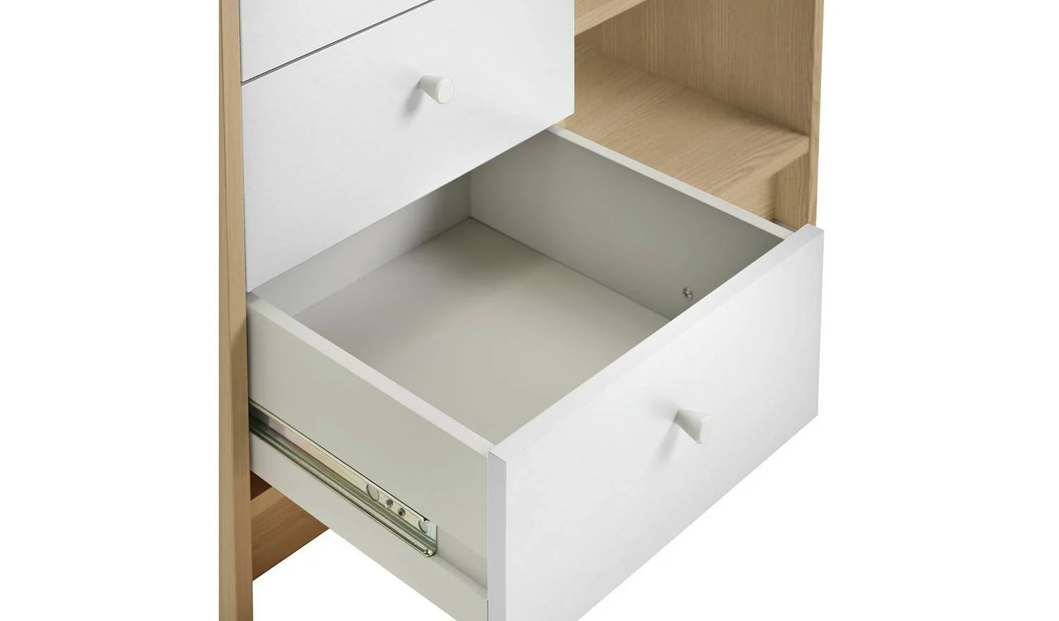 Kids Malibu 6 Drawer Chest White & Oak Childrens Bedroom Storage Organiser - Image 5