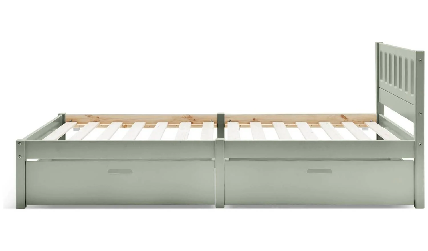 Kids Ronnie Single Bed with Drawers - Green - Image 4