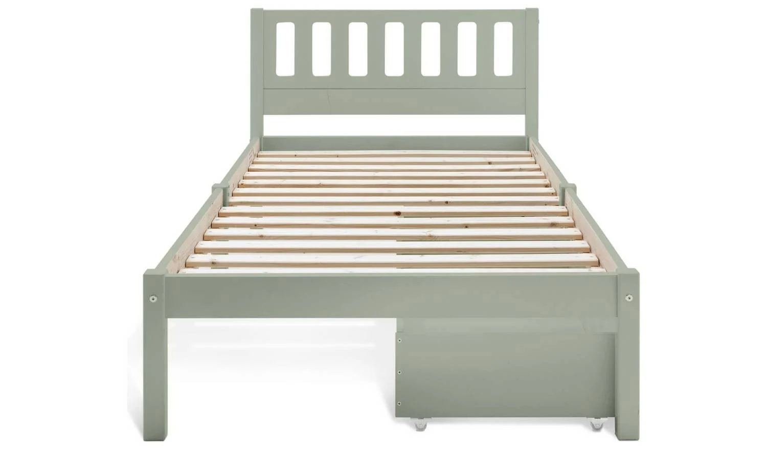 Kids Ronnie Single Bed with Drawers - Green - Image 5