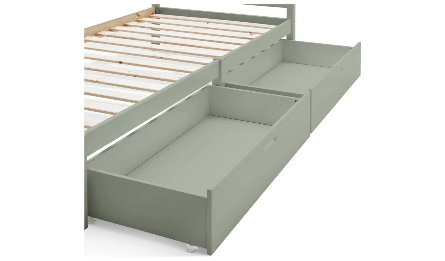 Kids Ronnie Single Bed with Drawers - Green - Image 6