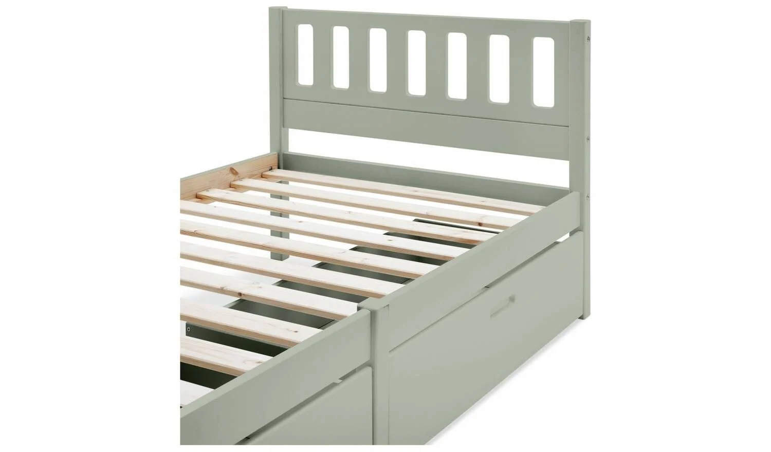 Kids Ronnie Single Bed with Drawers - Green - Image 7