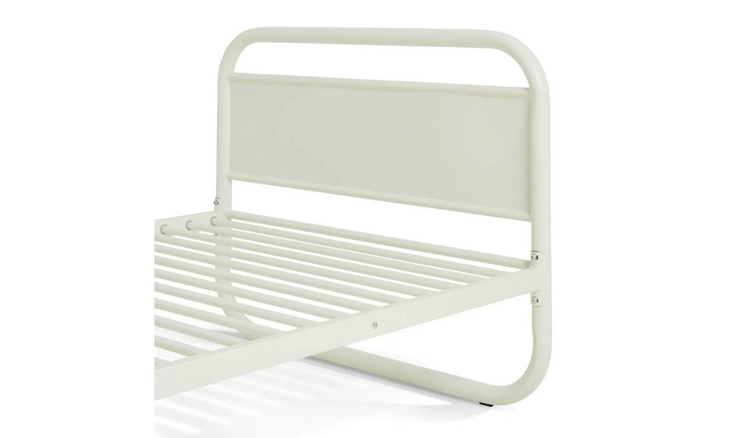 Kids Rory Curved Single Metal Bed Frame - Pale Grey - Image 4