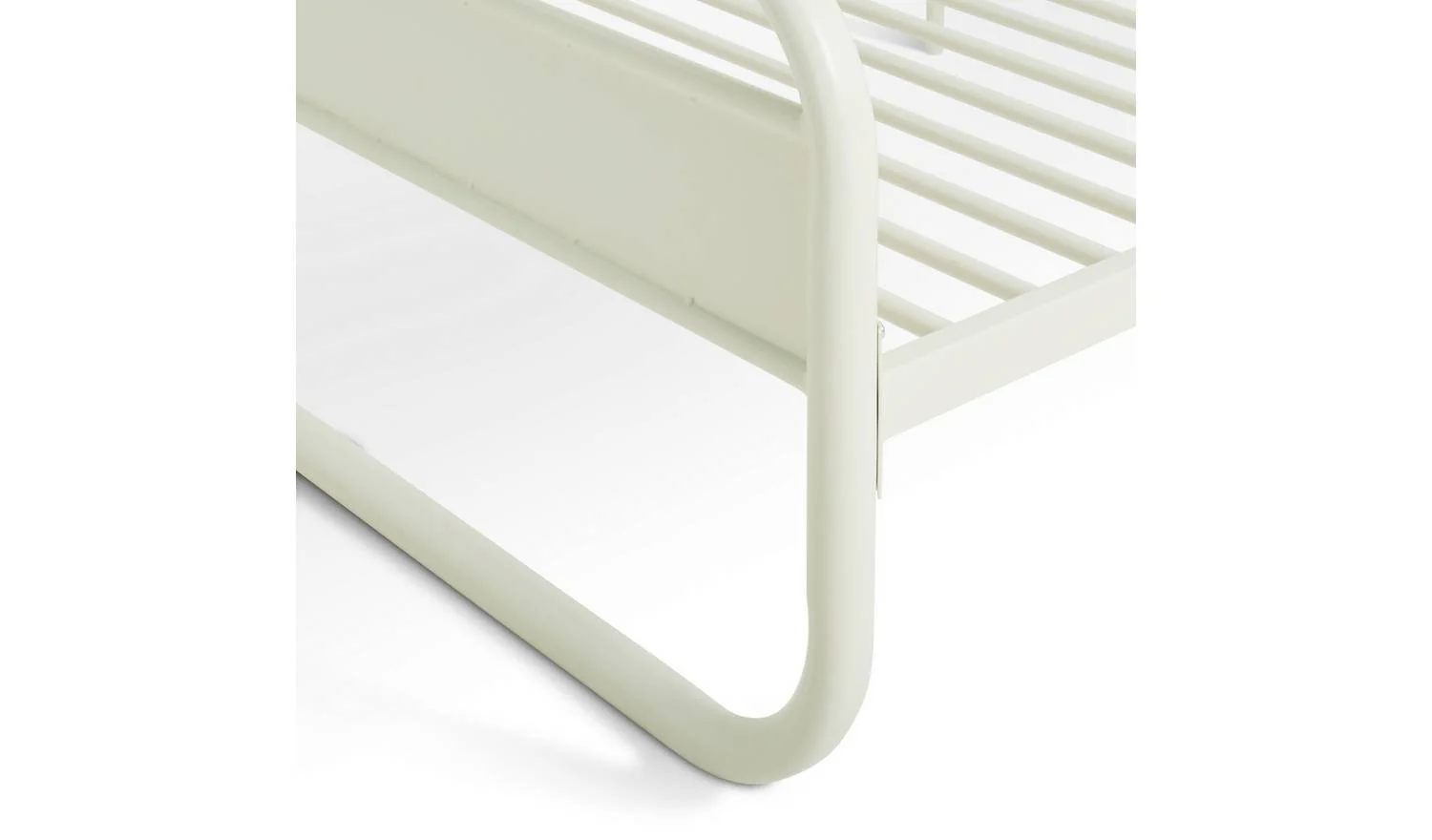 Kids Rory Curved Single Metal Bed Frame - Pale Grey - Image 5