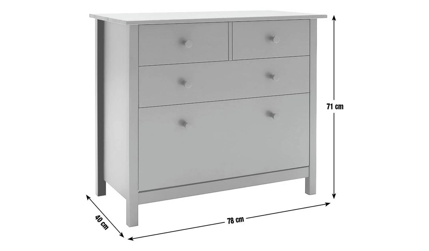 Kids Scandinavia 4 Drawer Chest - Ink Blue - Image 8