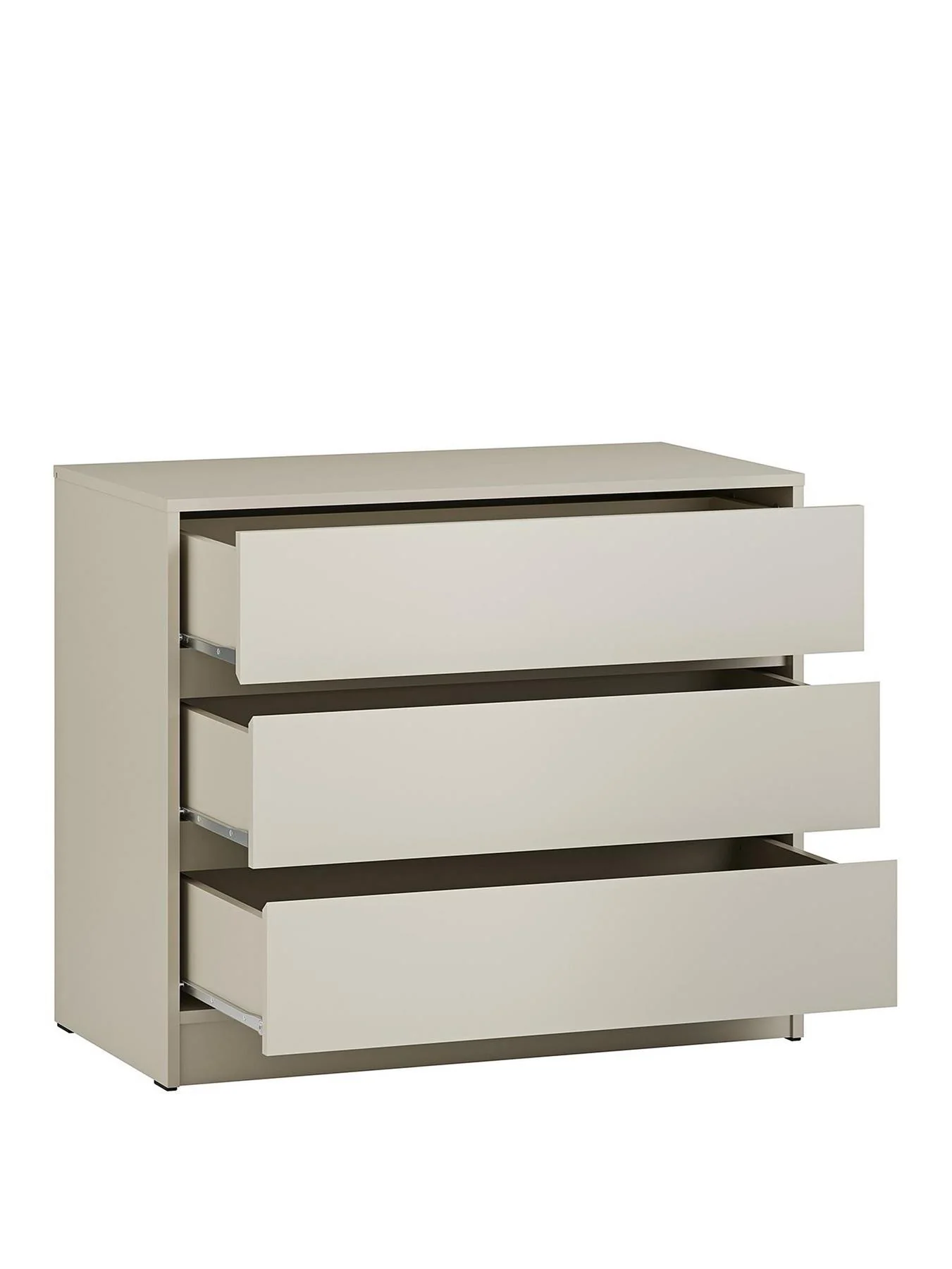 Kiko 3 Drawer Dresser Cashmere Storage Organiser Bedroom Furniture - Image 2