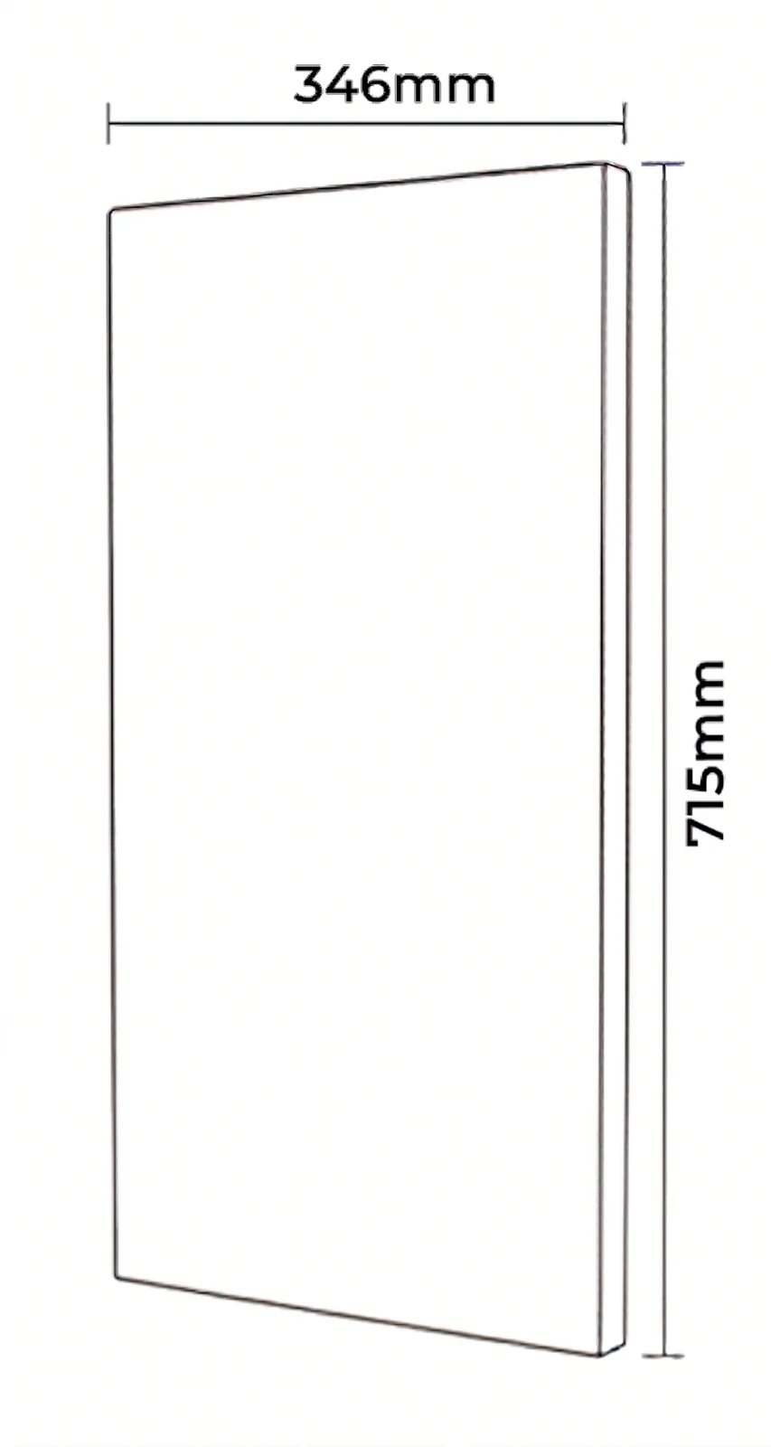Kitchen Cabinet Doors 350mm Dust Grey 18mm Luxury Replacement Cheap Fronts - Image 3