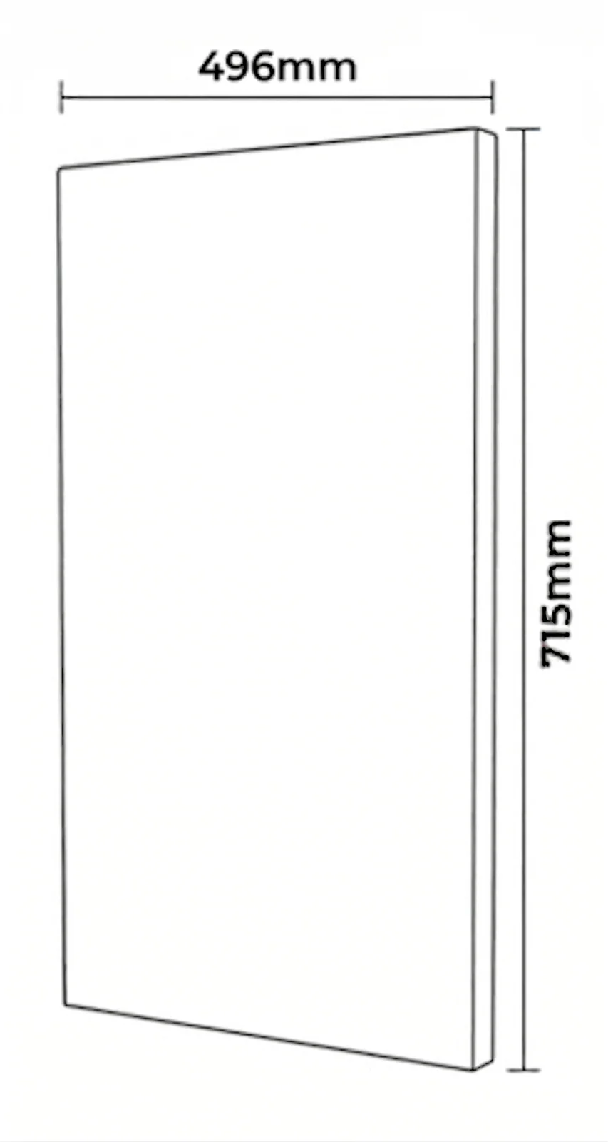 Kitchen Cabinet Doors 500mm Dust Grey 18mm Luxury Replacement Cheap Fronts - Image 3