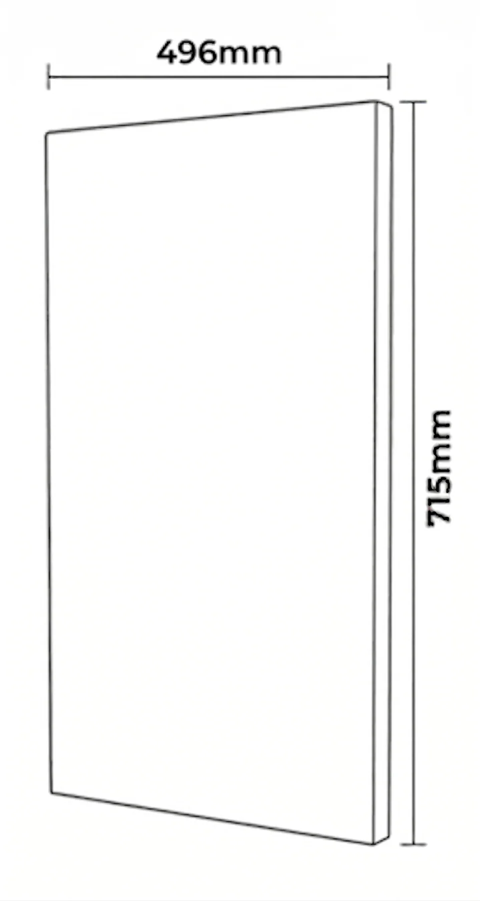 Kitchen Cabinet Doors 500mm White 18mm Luxury Replacement Outlet Cheap Fronts - Image 3