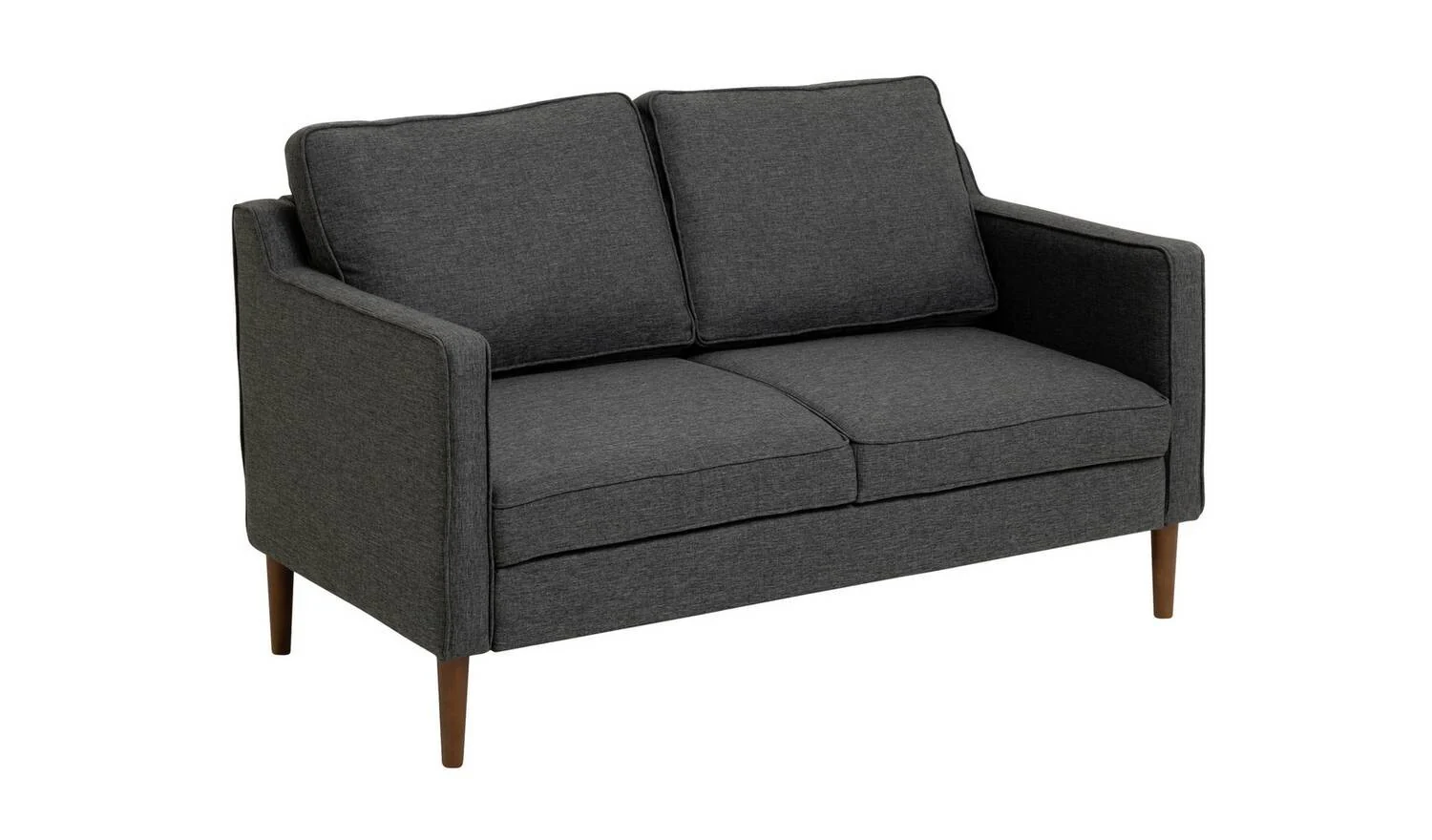 Knox Fabric 2 Seater Sofa Charcoal Modern Living Room Furniture Comfort - Image 3