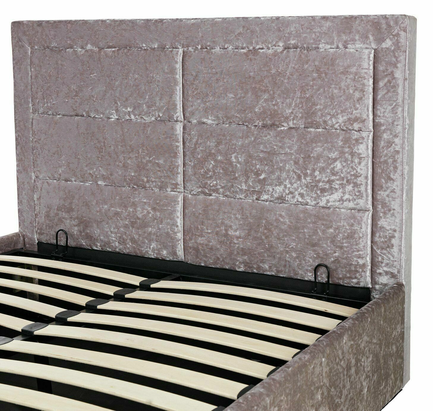 Kourtney End Open Ottoman Small Double Bed Silver Practical Storage Solution - Image 5