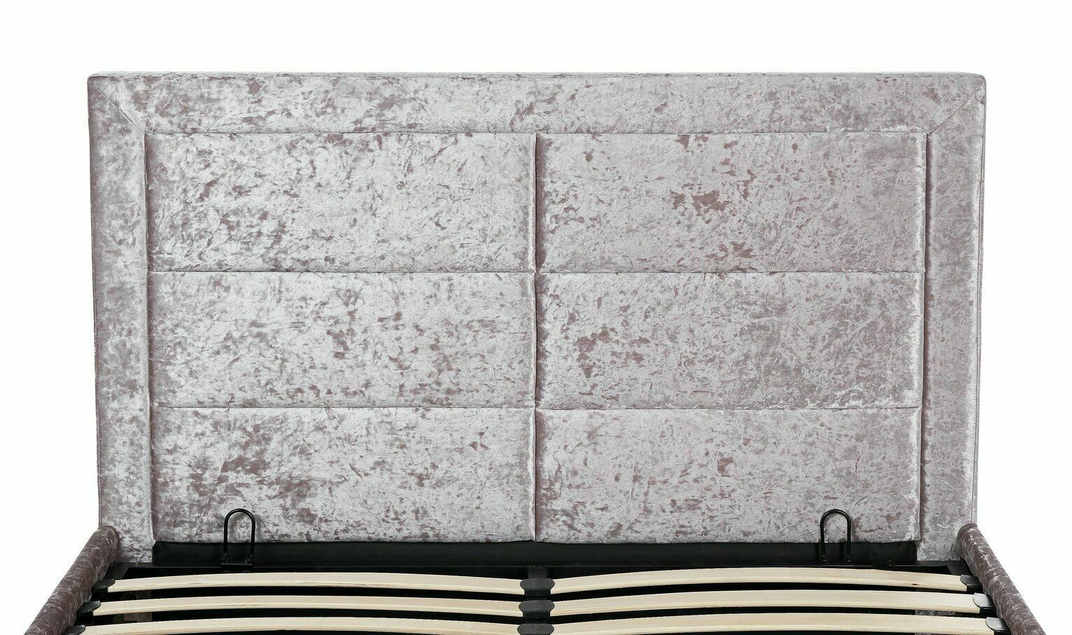 Kourtney End Open Ottoman Small Double Bed Silver Practical Storage Solution - Image 7