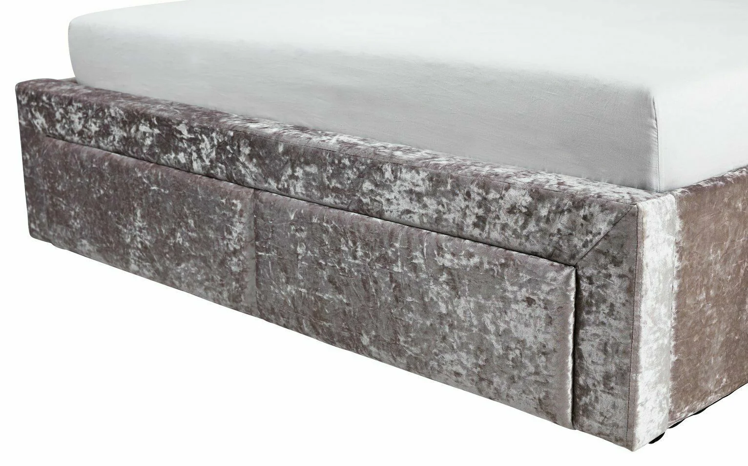 Kourtney End Open Ottoman Small Double Bed Silver Practical Storage Solution - Image 8