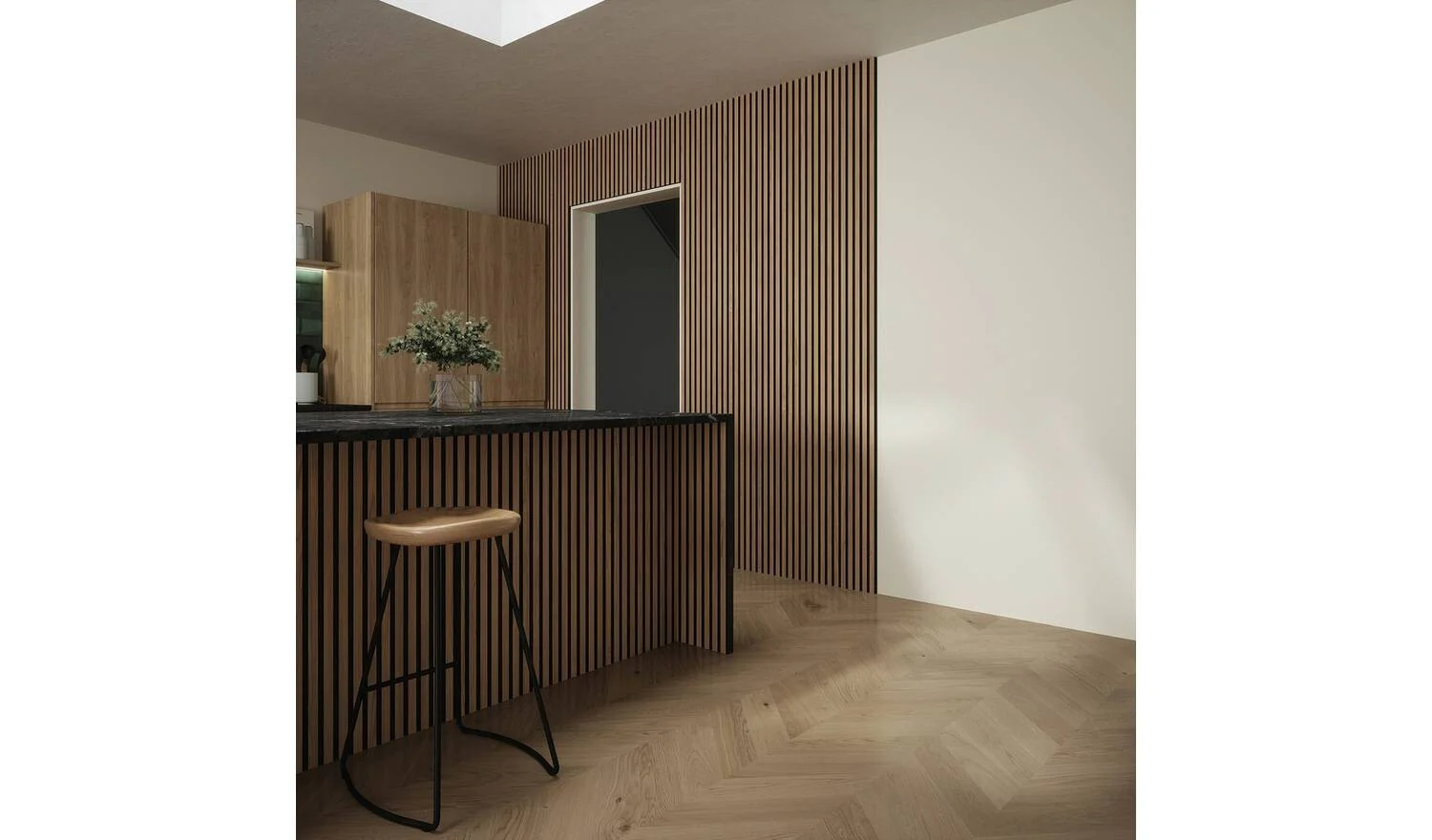 Kraus Acoustic Natural Oak 1.2 M Wall Panel Modern Home Office Design - Image 3