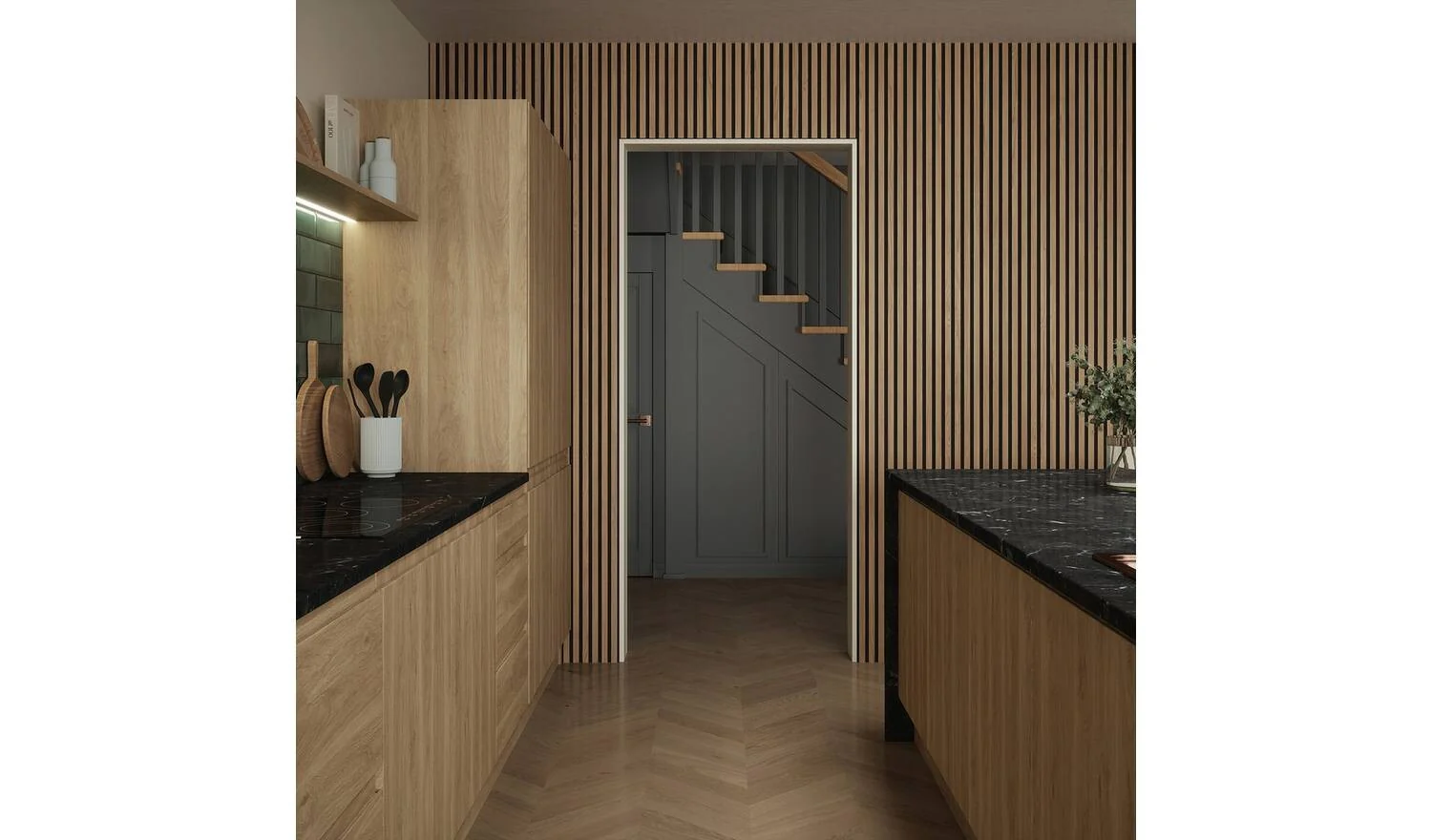 Kraus Acoustic Natural Oak 1.2 M Wall Panel Modern Home Office Design - Image 4