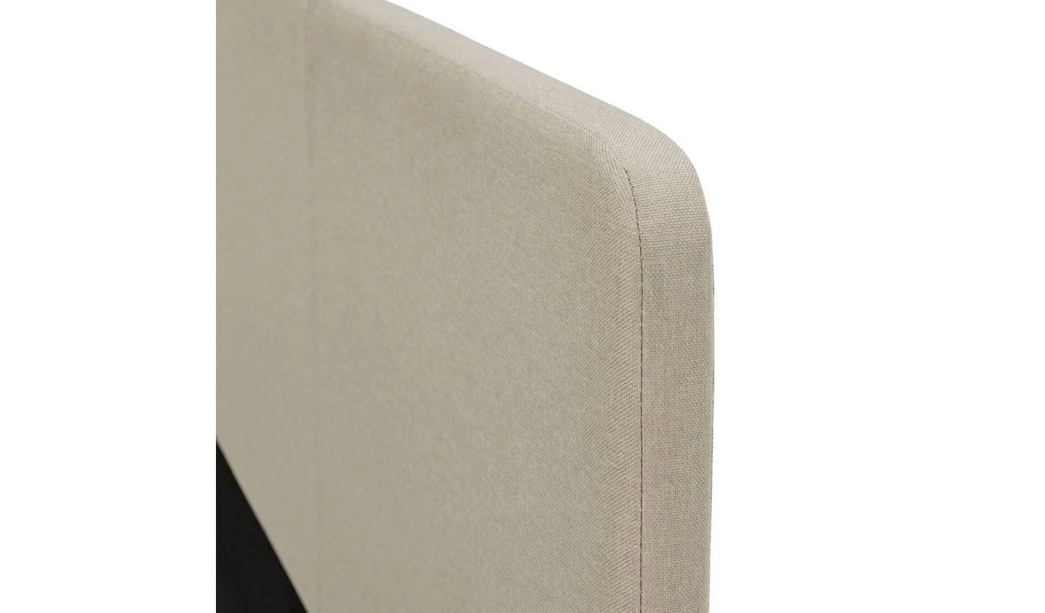 Kristopher Double Fabric Bed Frame Cream Upholstered Headboard Modern - Image 6
