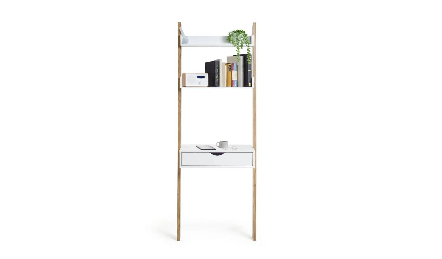 Ladder Office Desk White Modern Home Office Furniture Workspace - Image 4