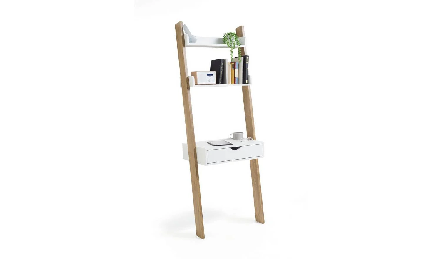 Ladder Office Desk White Modern Home Office Furniture Workspace - Image 5
