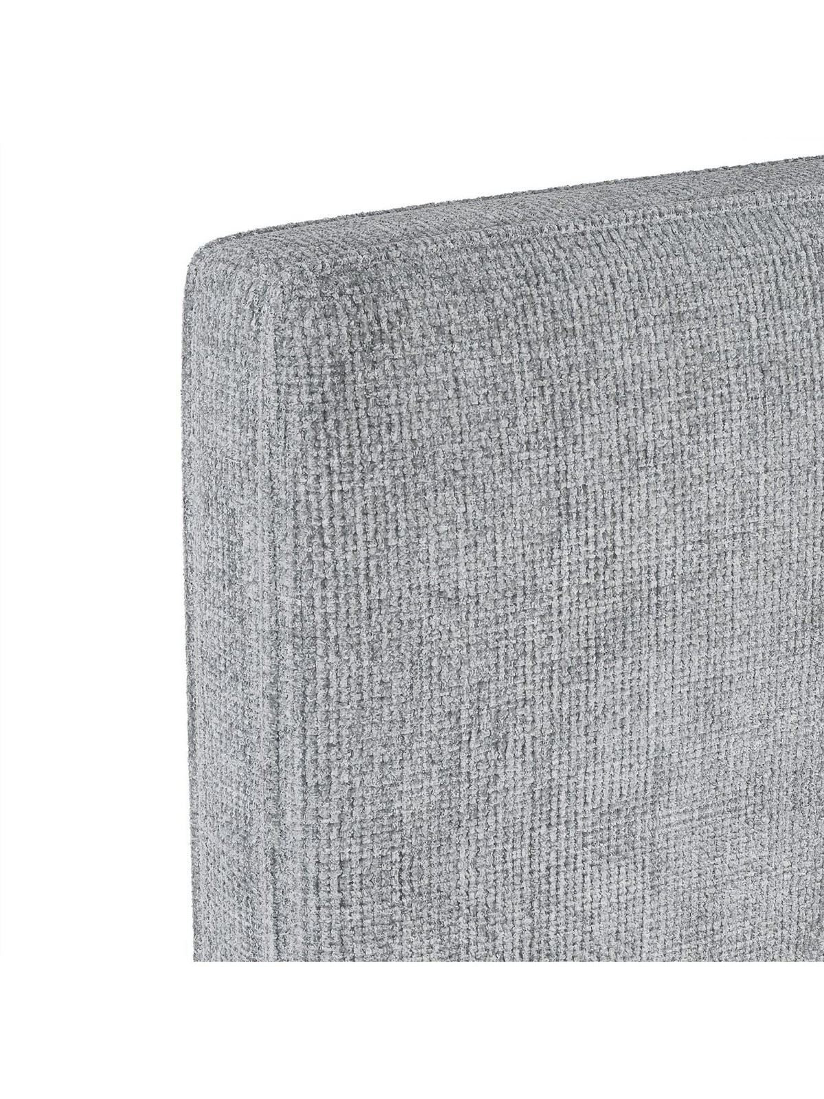 Langley Fabric Bed Frame Grey | King Size | Upholstered Headboard | Sprung Slats - Image 5