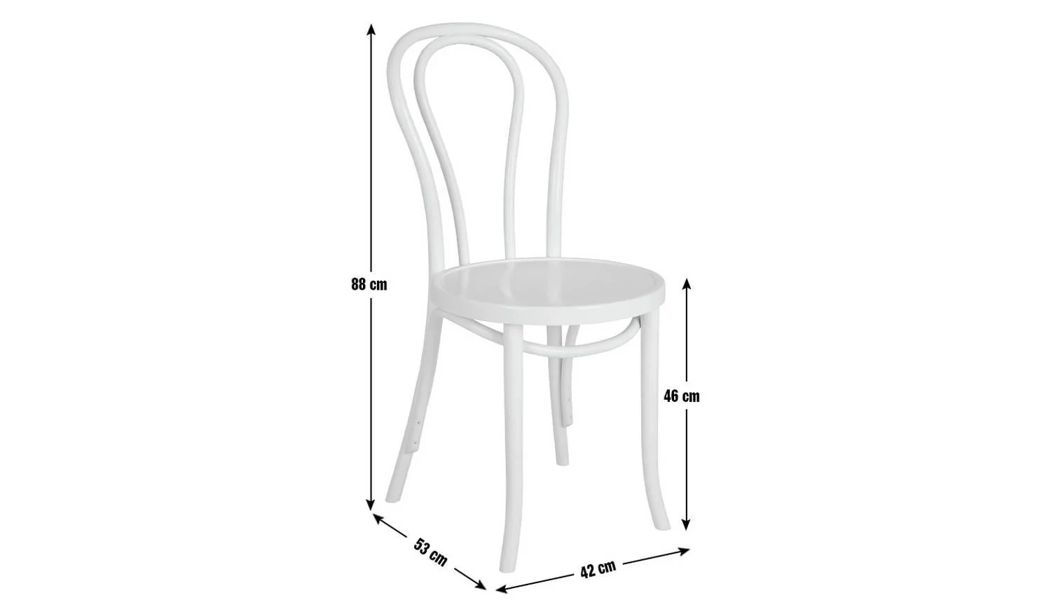 Larsa Pair of Solid Wood Dining Chairs White Modern Kitchen Furniture - Image 2