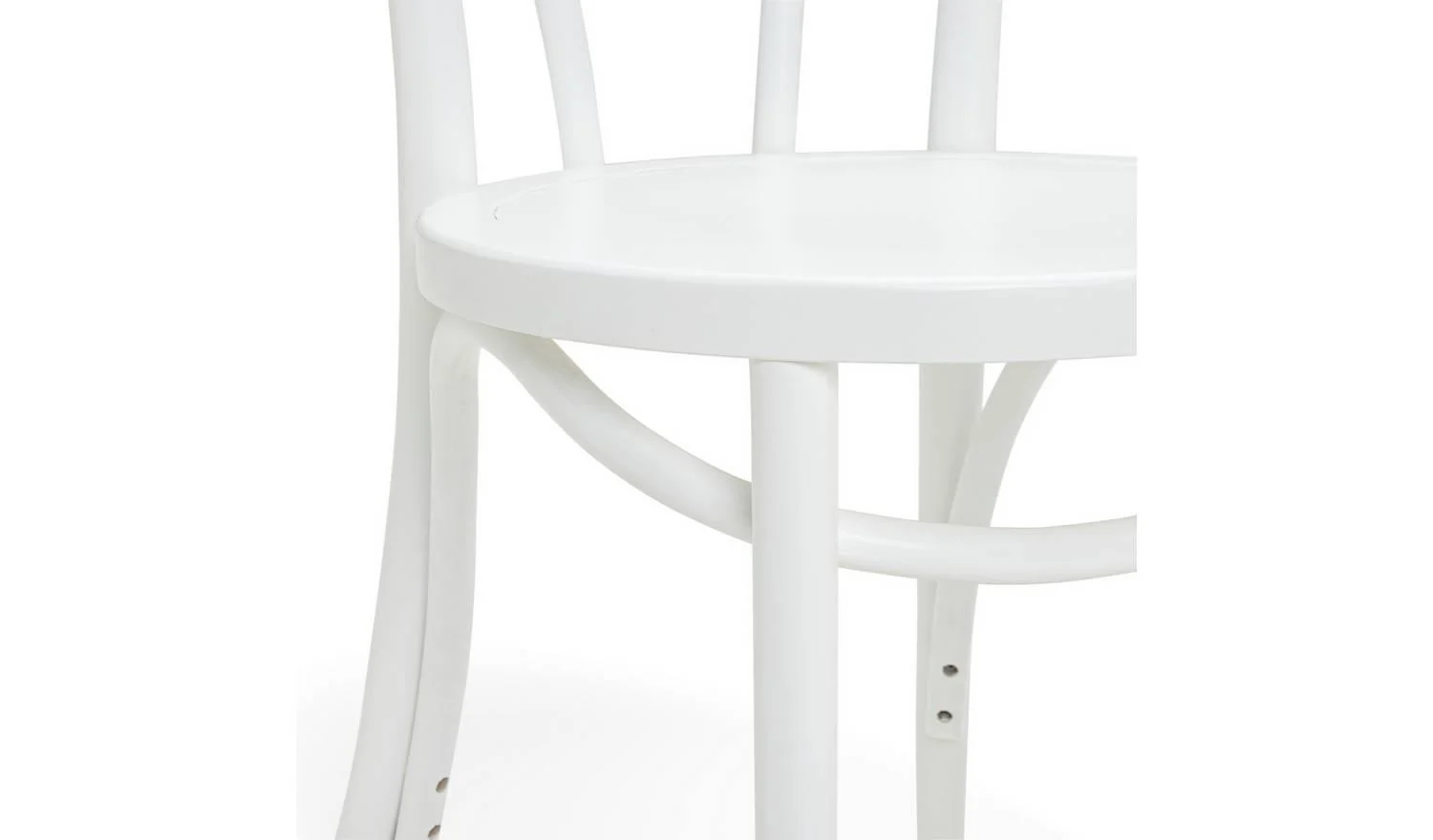Larsa Pair of Solid Wood Dining Chairs White Modern Kitchen Furniture - Image 7