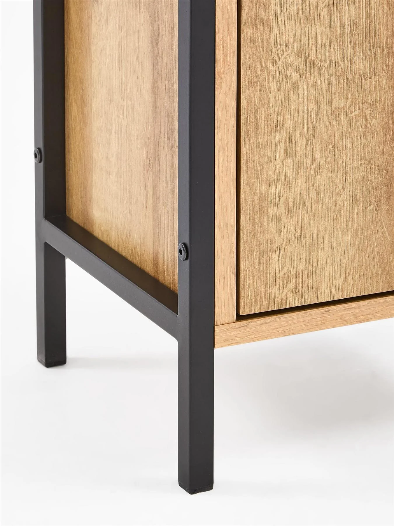 Larson Tall Bathroom Cabinet Dark Oak Storage Organiser Unit - Image 7