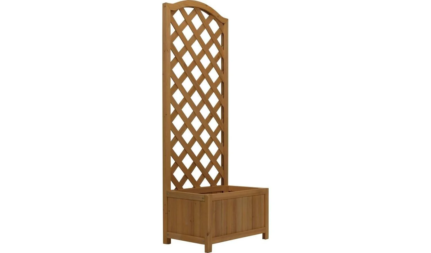 Lattice Wooden Straight Planter Garden Patio Flower Box Decor - Image 3
