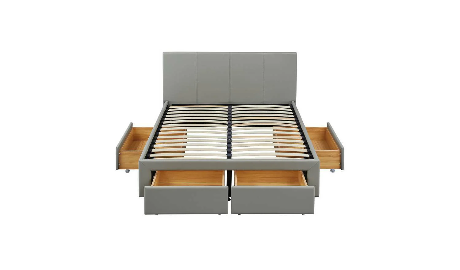 Lavendon 4 Drawer Double Bed Frame Grey Stylish and Functional Bedroom Storage - Image 7