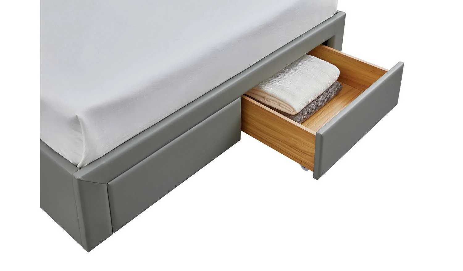 Lavendon 4 Drawer Double Bed Frame Grey Stylish and Functional Bedroom Storage - Image 8