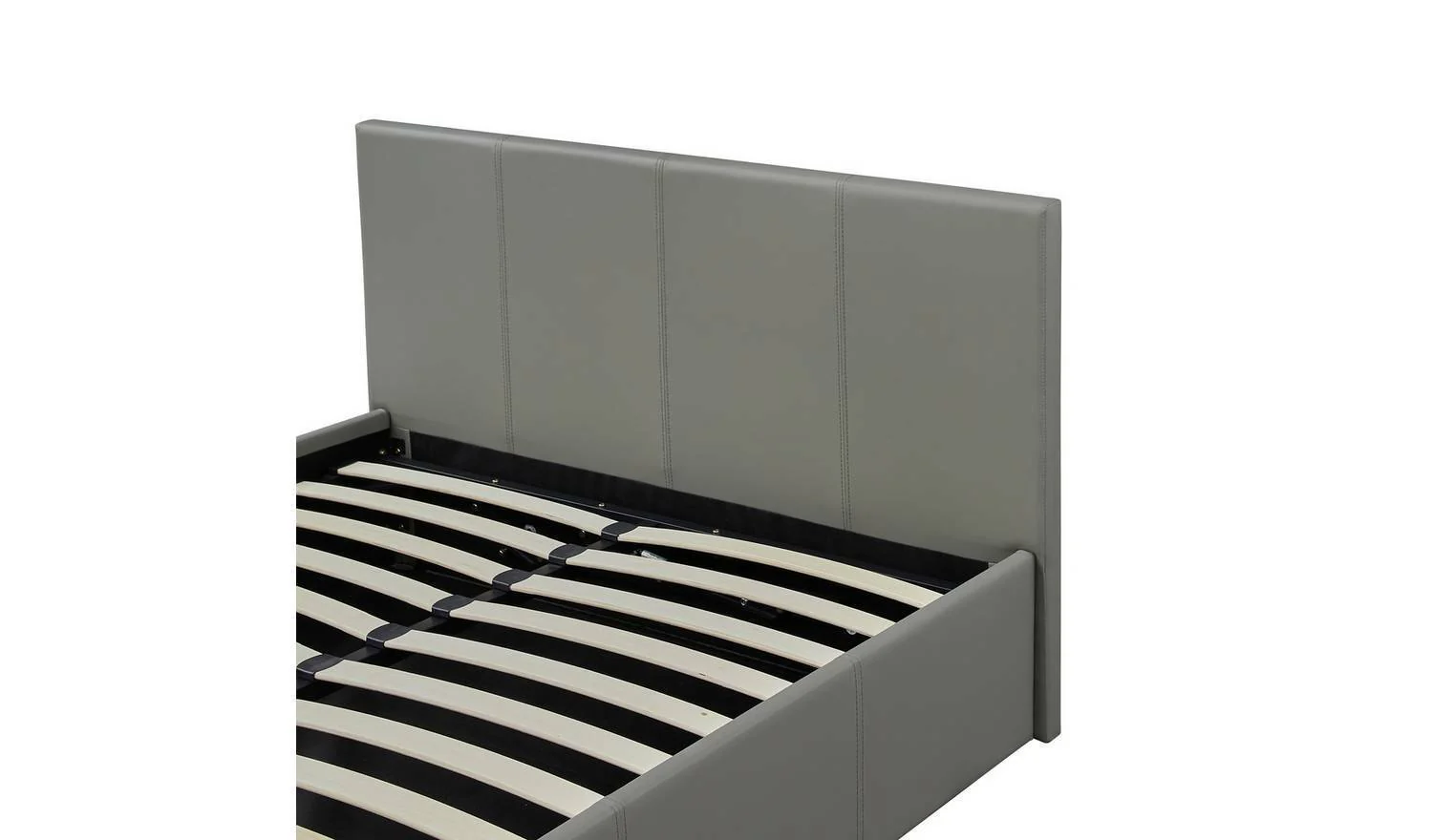 Lavendon Double Side Open Ottoman Bed Frame Grey Modern Storage Solution - Image 5
