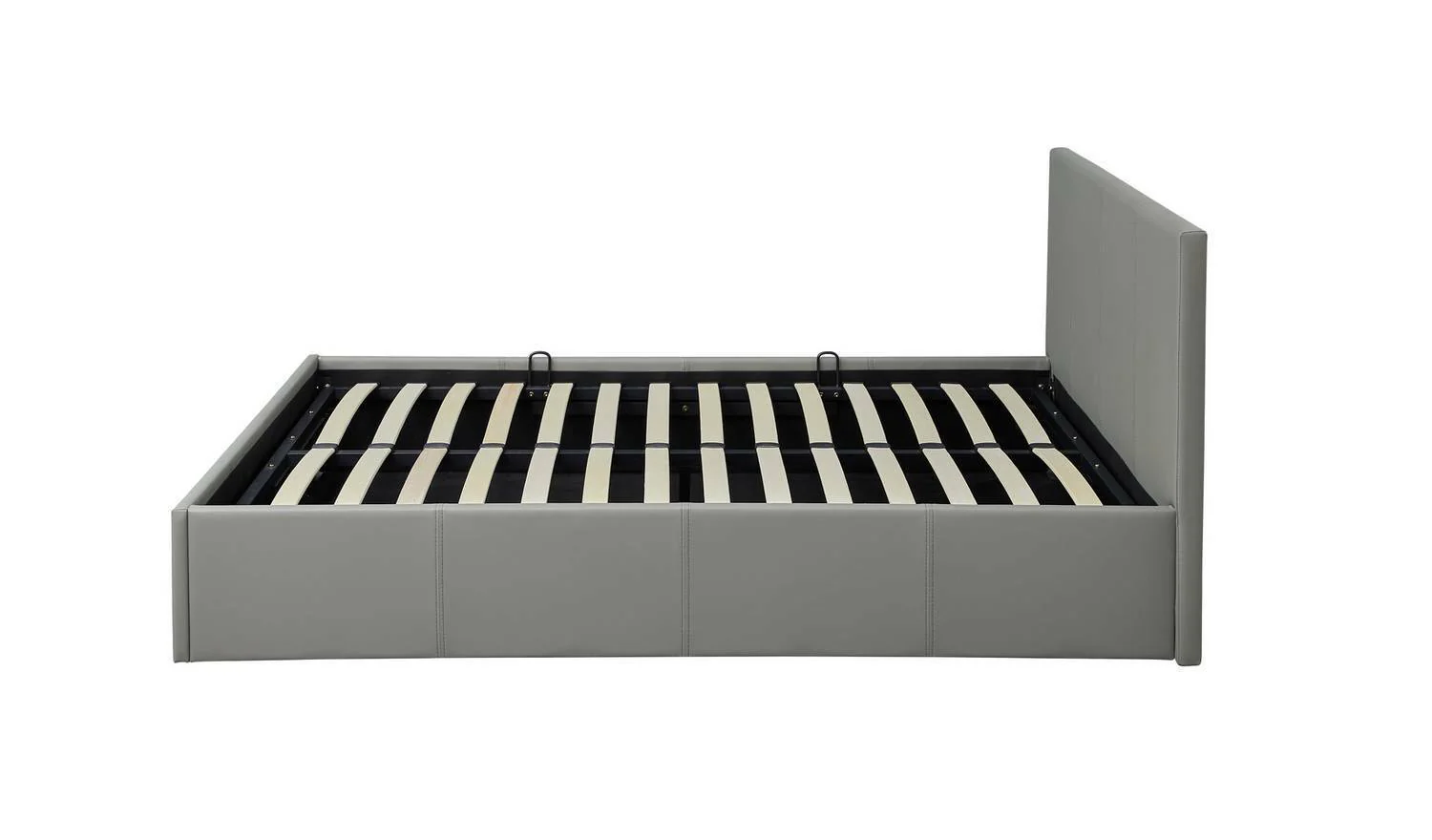 Lavendon Double Side Open Ottoman Bed Frame Grey Modern Storage Solution - Image 7