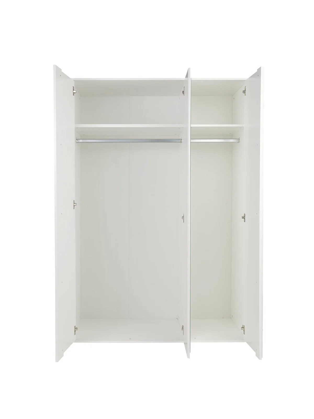 Layton Gloss 3 Door Mirrored Wardrobe White Modern Bedroom Furniture - Image 4