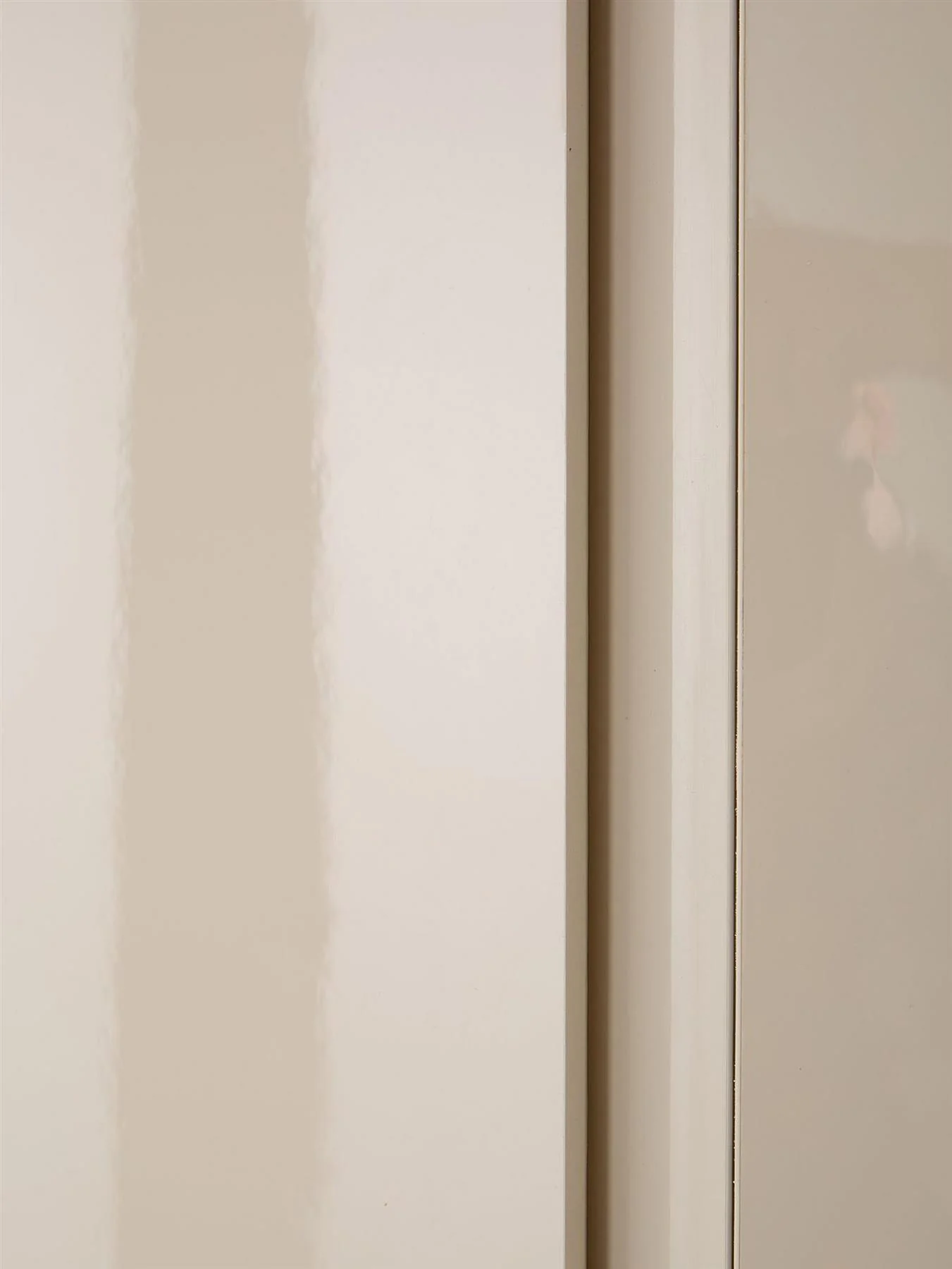 Layton Gloss Corner Wardrobe Oatmeal Space Saving Tall Cabinet UK - Image 5