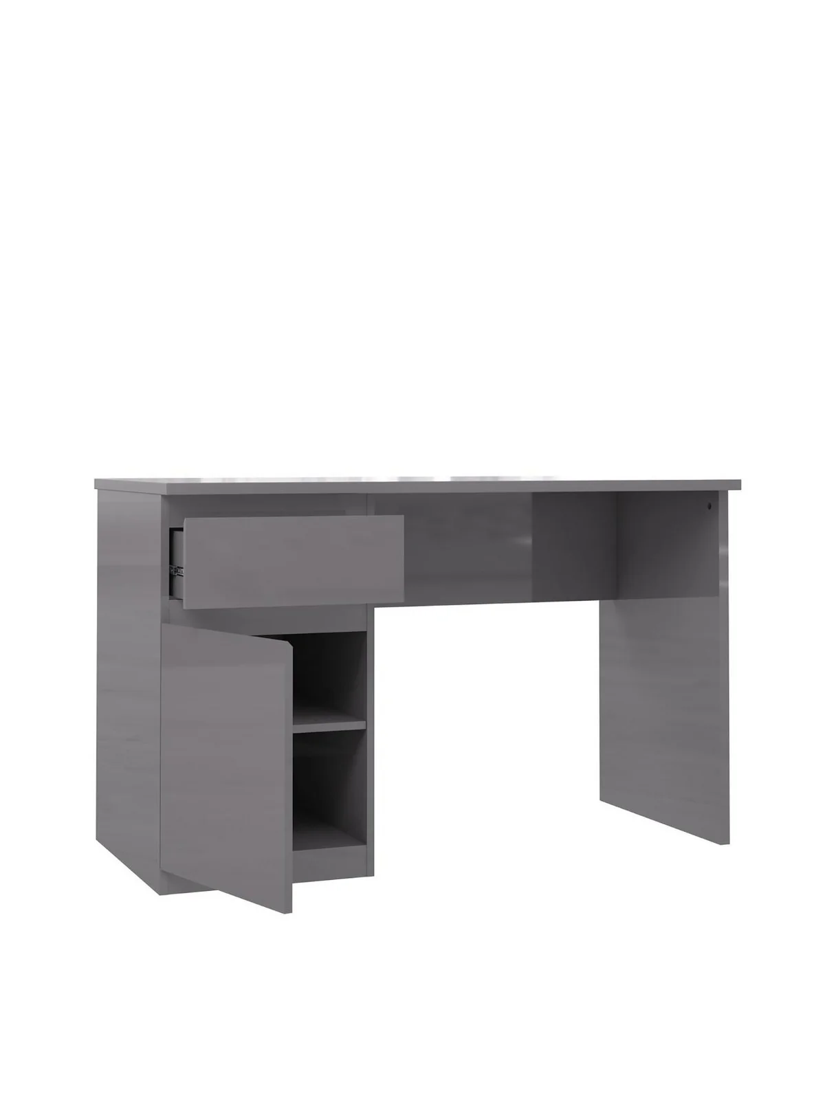 Layton Gloss Desk Grey | Handle-Free Design | 120cm Wide - Image 5
