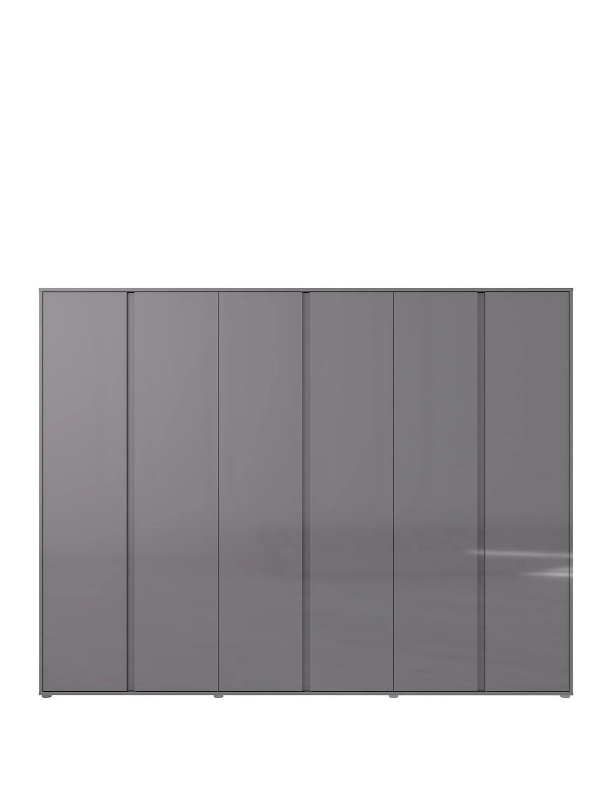 Layton Grey 6 Door Wardrobe | Family Bedroom Storage | Free Delivery UK - Image 2