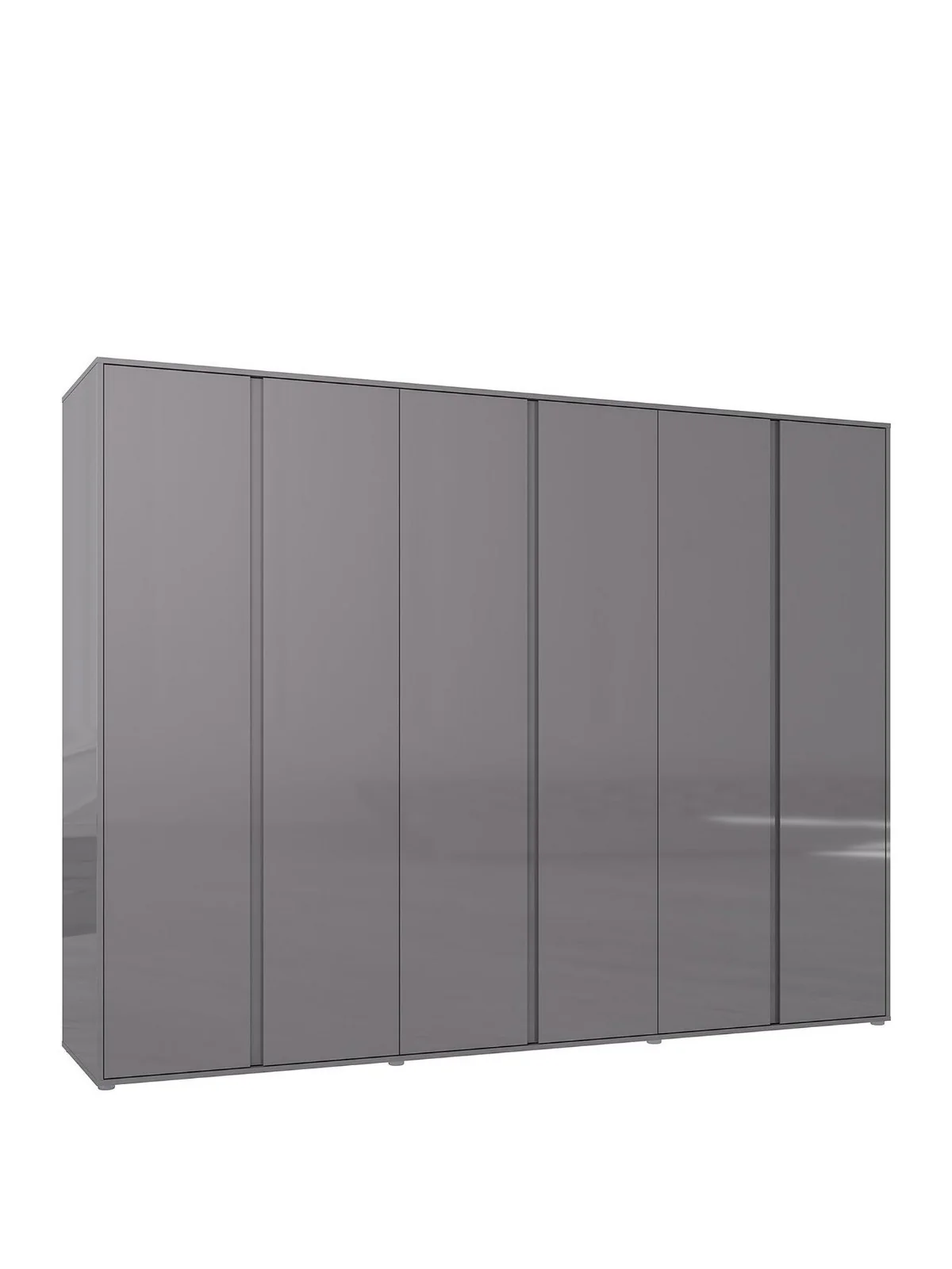 Layton Grey 6 Door Wardrobe | Family Bedroom Storage | Free Delivery UK - Image 3