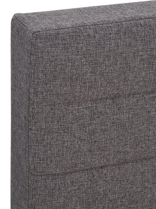 Lennox Fabric Double Bed Frame Grey Durable and Comfortable Bed Frame Design - Image 4