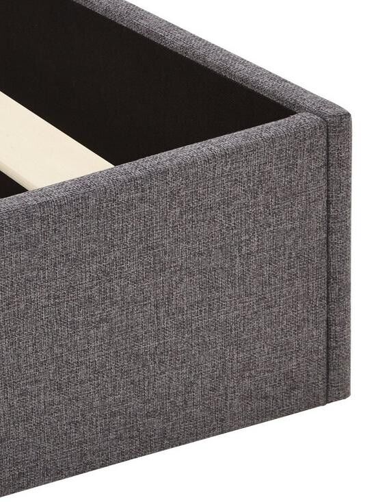 Lennox Fabric Double Bed Frame Grey Durable and Comfortable Bed Frame Design - Image 5