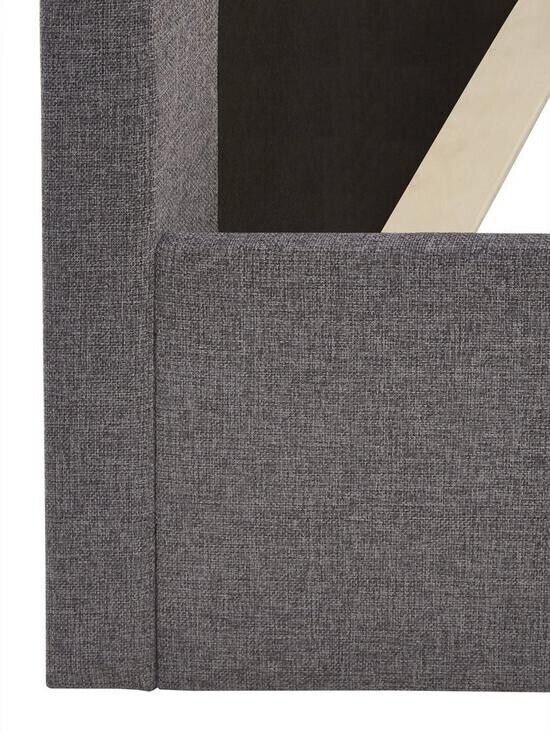 Lennox Fabric Double Bed Frame Grey Durable and Comfortable Bed Frame Design - Image 6